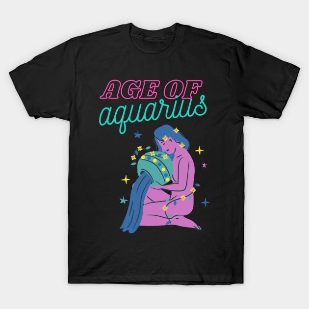 Age of Aquarius, t-shirt, photographic-print T-Shirt by hasanclgn